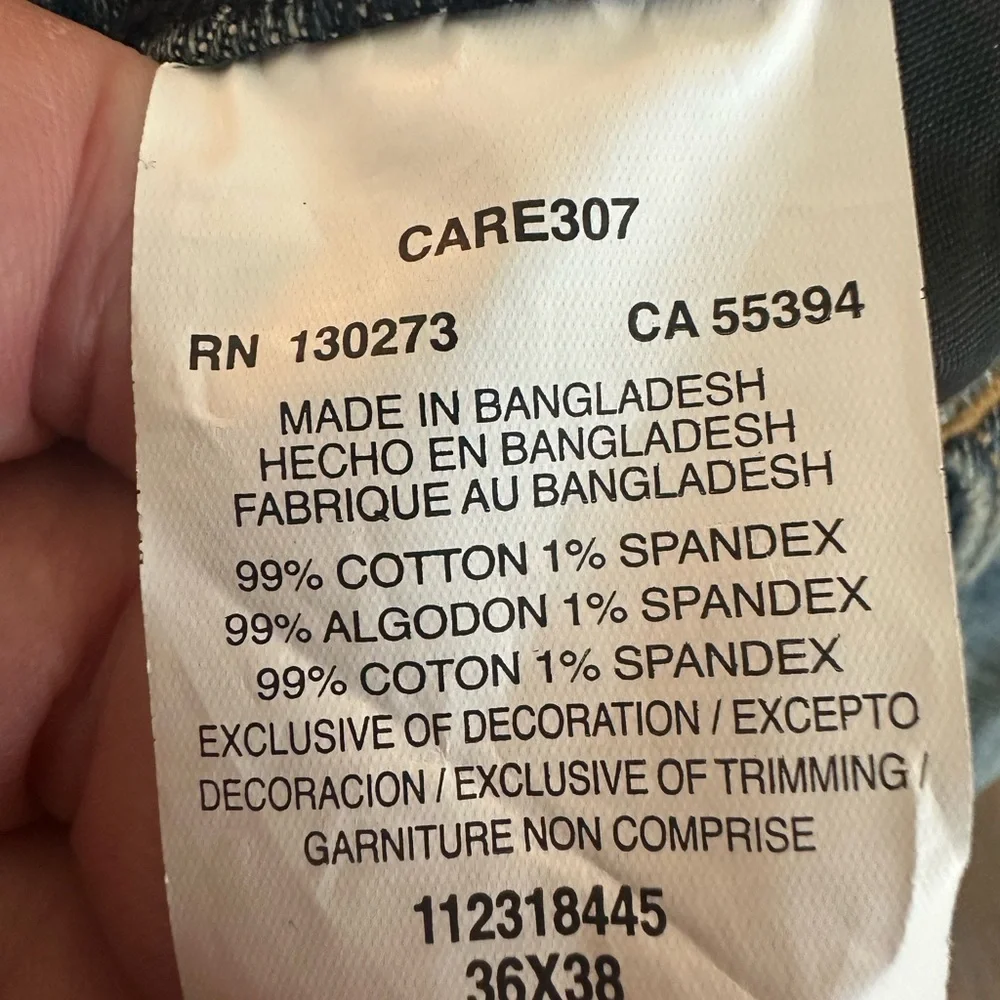 Wrangler Retro Slim Straight Denim Jeans‎ Size 36x38 New With Tags - Picture 4 of 6